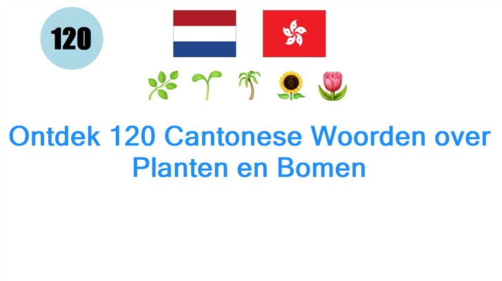 Ontdek 120 Cantonese Woorden over Planten en Bomen